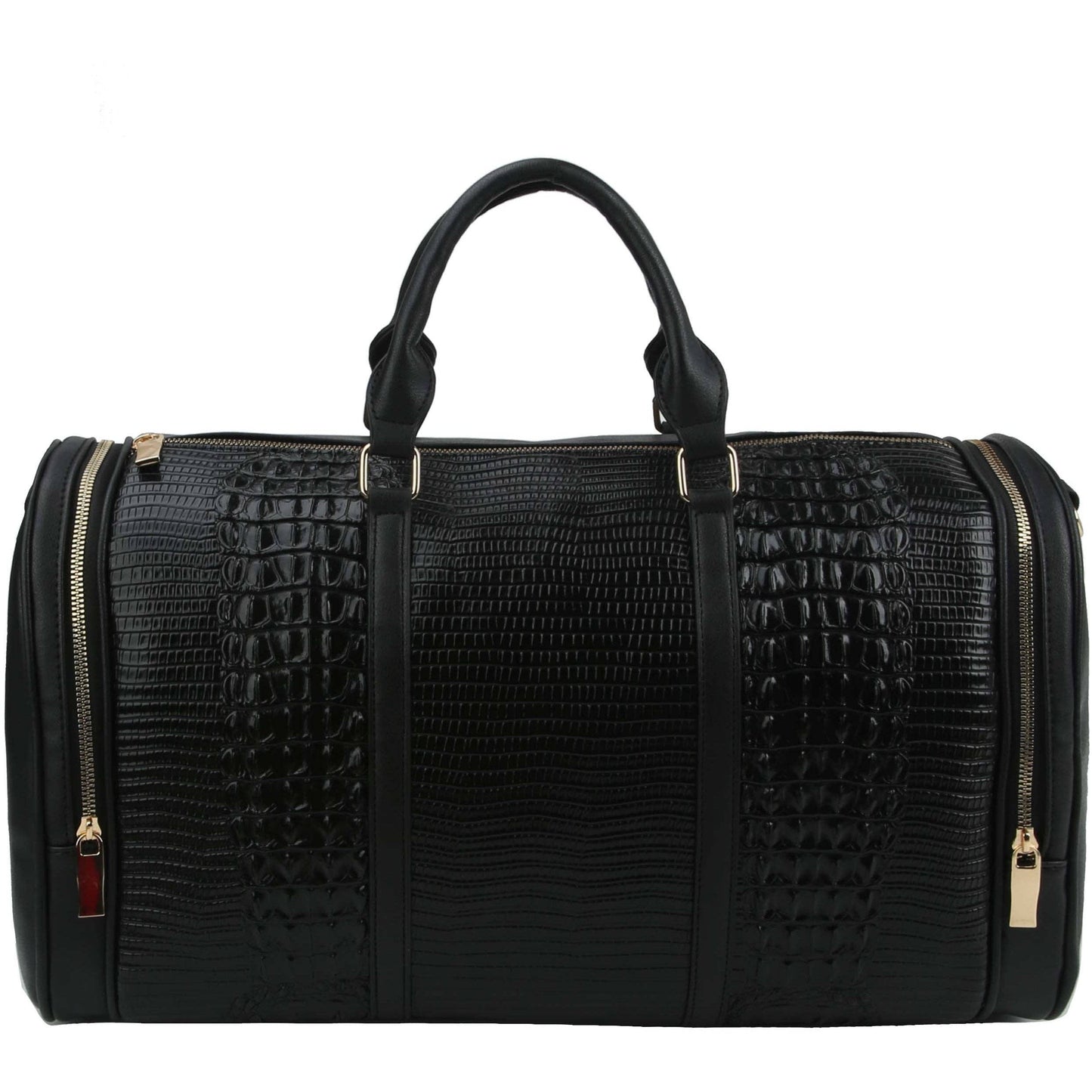 Alligator Embossed Large Satchel Handbag